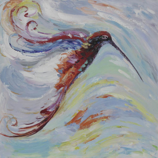 Ölbild: Tierbild Bird 80x80