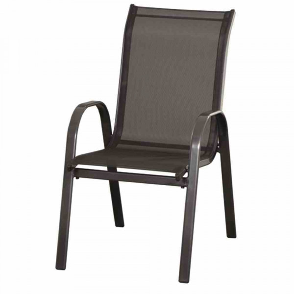 Gartenstuhl Saturn Aluminium Textil schwarz
