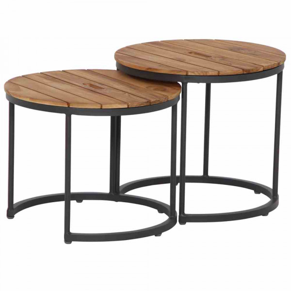 Beistelltisch Baros 2-teilig Anthrazit