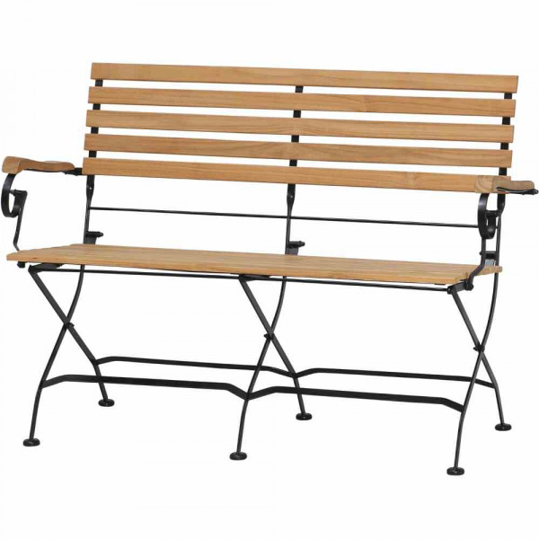 2-Sitzer Klappstuhl Armlehne Teakholz