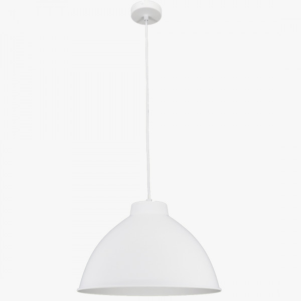 Pendelleuchte dimmbar Aluminium Weiß D38 cm