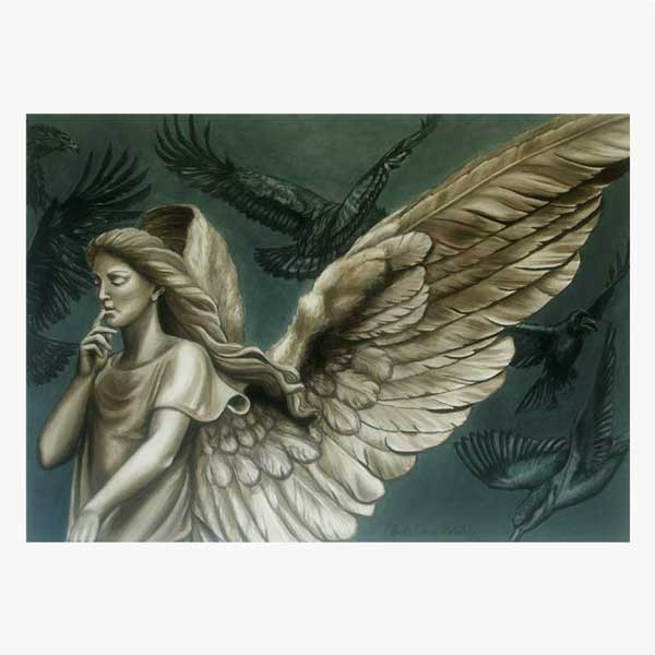 Acrylbild: Adlerengel 140x100