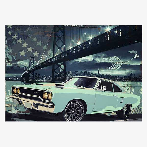 Pop Art: Plymouth Roadrunner 100x70