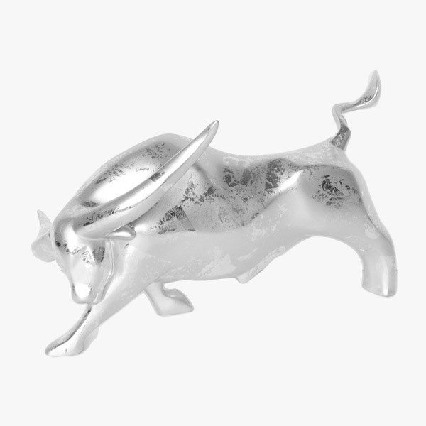 Stier in Silber: Breite 46cm