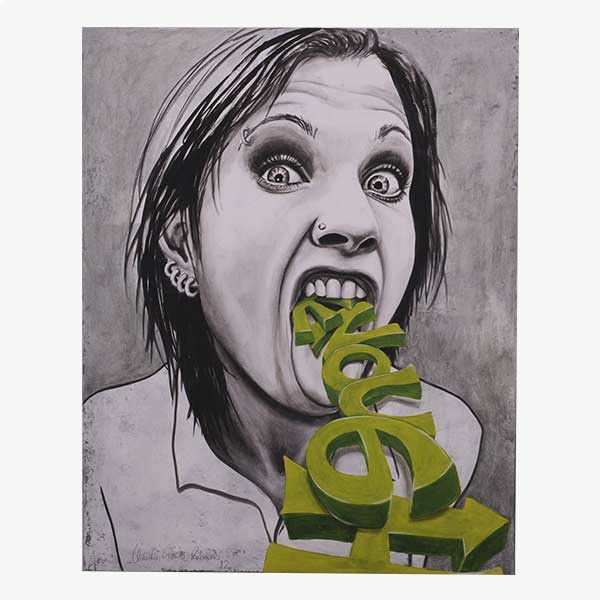 Acrylbild: Enough 100x120