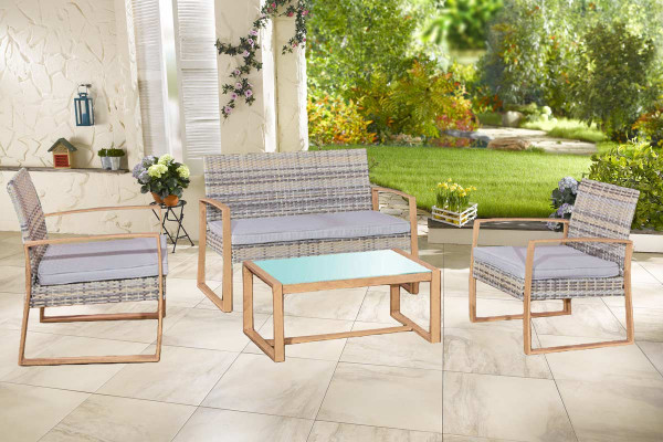 Sitzgruppe Riva Vintage Style 4-teilig 4 Plätze