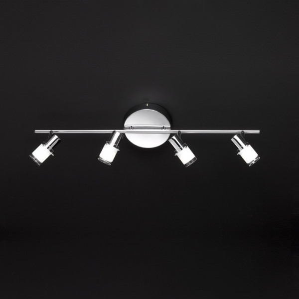 LED Deckenleuchte Glas und Chrom