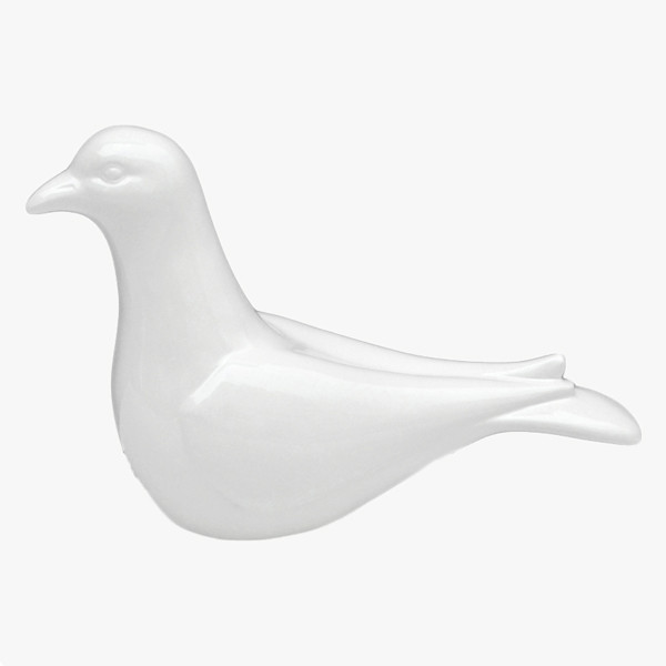 Vogel in Weiß: Breite 31cm