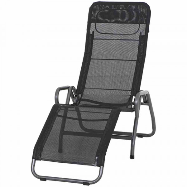 Garten-Liegestuhl Bito in Schwarz