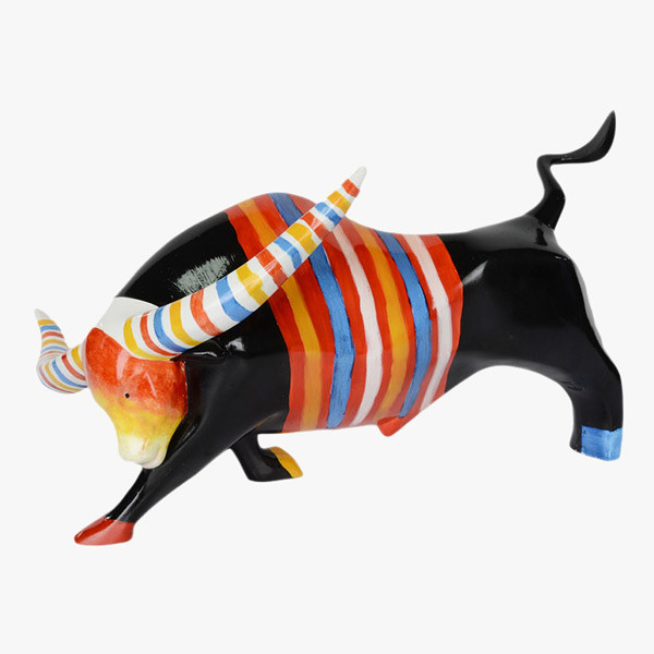 Stier der Farben: Breite 46cm