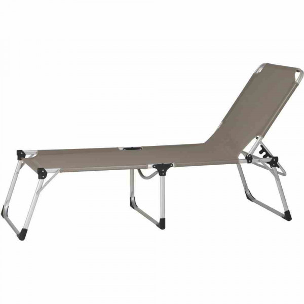 Gartenliege Sole Textilfarbe Taupe L 201