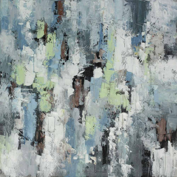 Ölbild: Ferne in Türkis 80x80