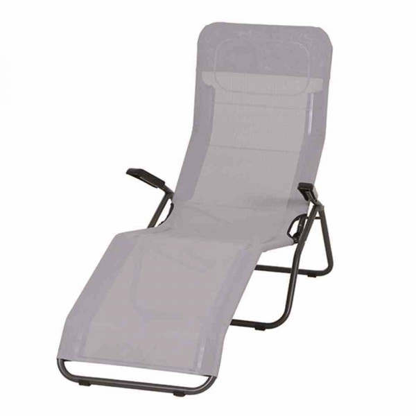 Garten-Liegestuhl Anco in Hellgrau