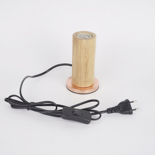 Tischleuchte Lungo in Buche E27