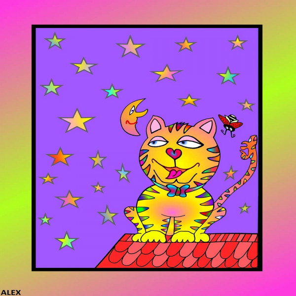 Comic Katzenträume 40x40