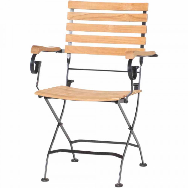 Gartenstuhl Klappstuhl Armlehne Teakholz