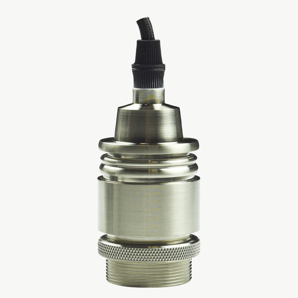 Deckenleuchte E27 Lampenfassung Rustika Nickel