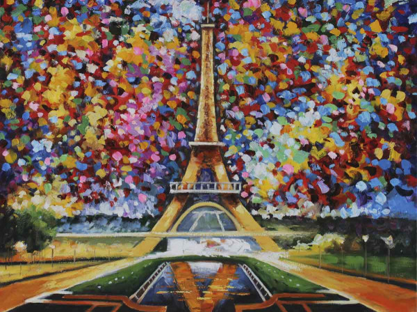 Ölbild: Eifelturm 120x90