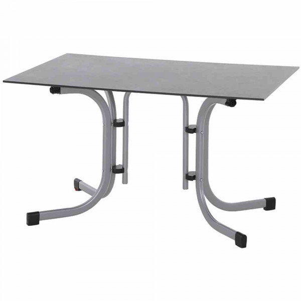 Gartentisch Sola 120x80 cm Silber Klappbar