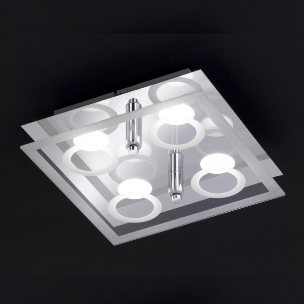 LED Deckenleuchte Glas teilsatiniert