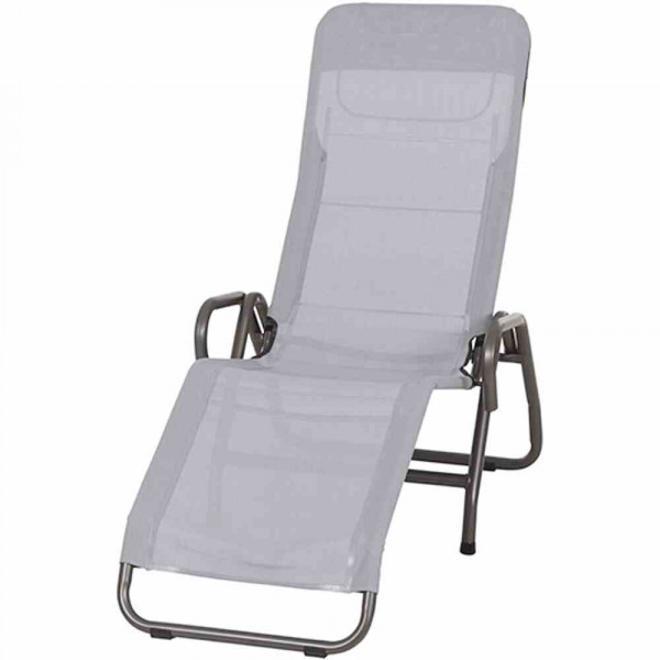 Garten-Liegestuhl Bito in Hellgrau