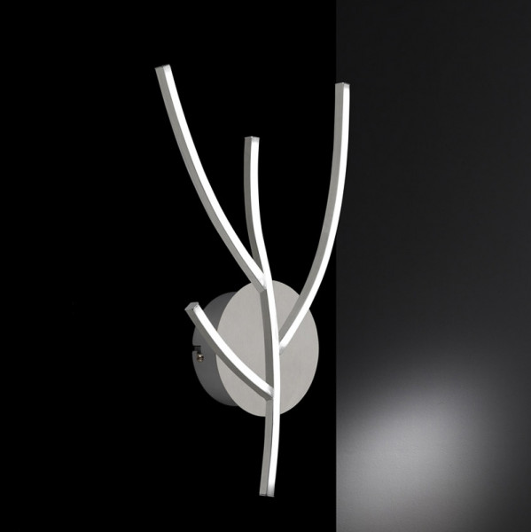 LED Wandleuchte nickel matt