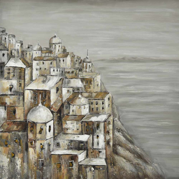 Ölbild: Bergdorf 100x100