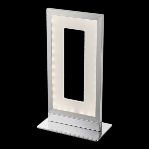 LED Tischleuchte Chrom und Nickelmatt