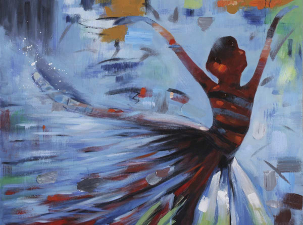 Ölbild: Die Tänzerin 120x90