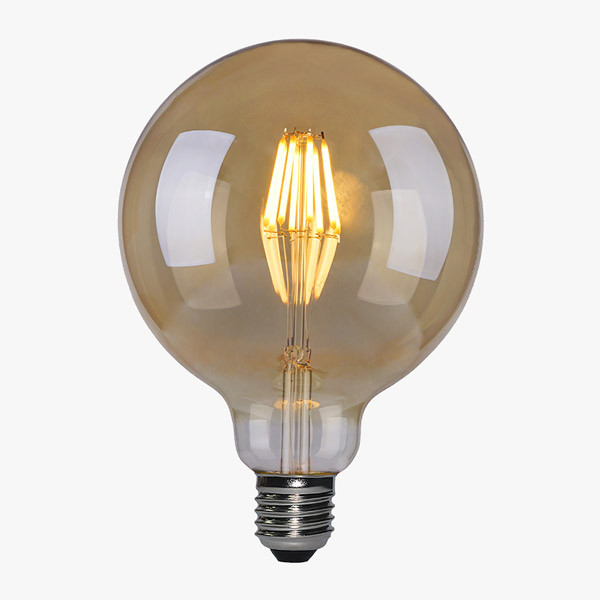 LED Lampe Filament D125 E27 Amber