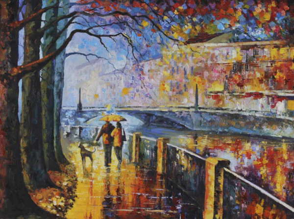 Ölbild: Spaziergang 120x90