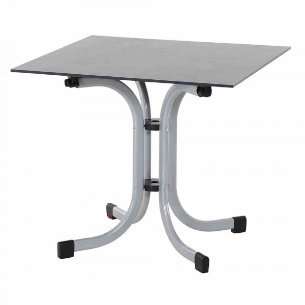 Gartentisch Sola 80x80 Silber Klappbar