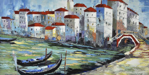 Ölbild Großformat: Panorama 140x70