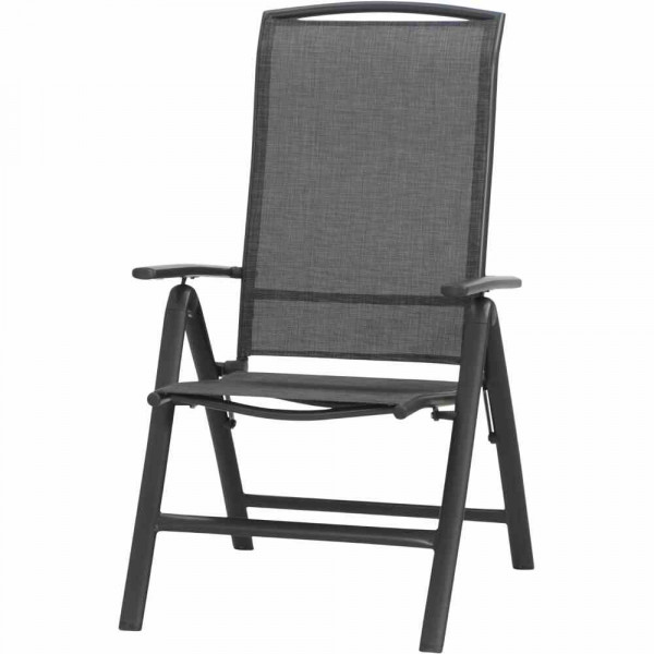 Gartenstuhl Livorno Anthrazit verstellbar
