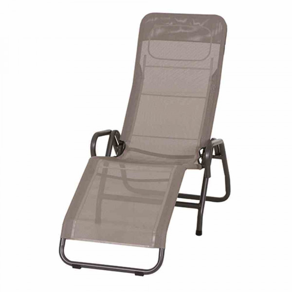 Garten-Liegestuhl Bito in Taupe