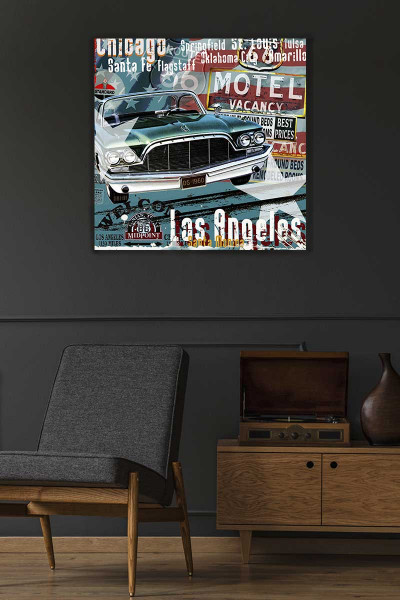 Pop Art: Route 66 - DeSoto 100x100