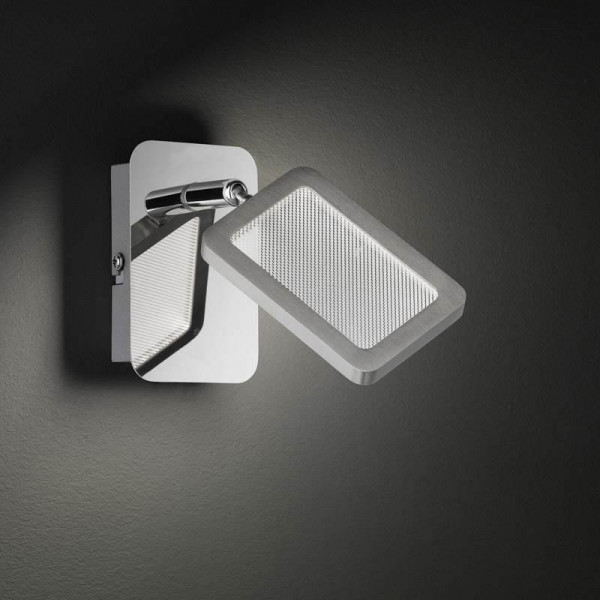 LED Wandleuchte chrom und nickelmatt