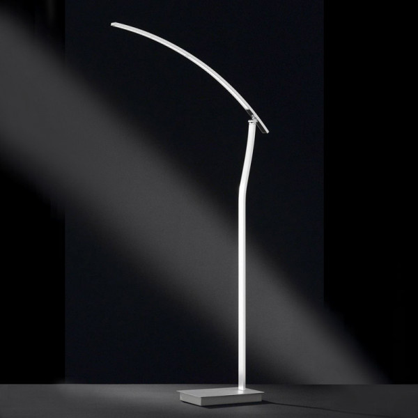 LED Standleuchte in Nickel eloxiert