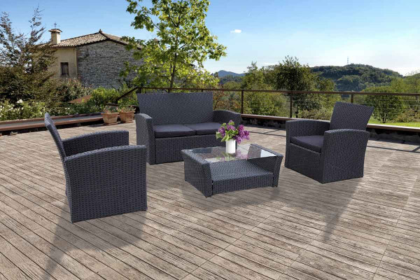 Sitzgruppe Kaska 4-teilig 4 Sitzplätze