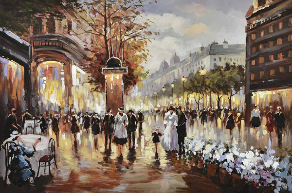 Ölbild: Stadtgang 120x80