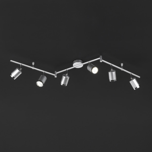 LED Deckenleuchte Aluminium 6 flammig