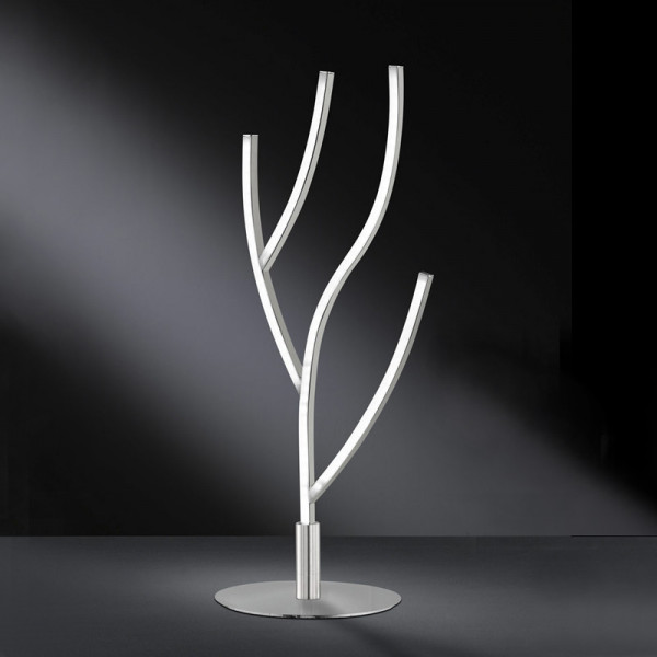 LED Tischleuchte nickel matt