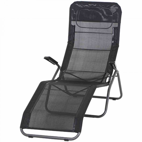 Garten-Liegestuhl Anco in Schwarz